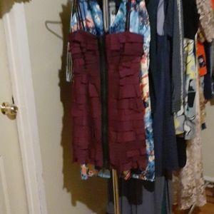 BCBMAXAZRIA Bordeaux Brandie Cocktail Dress